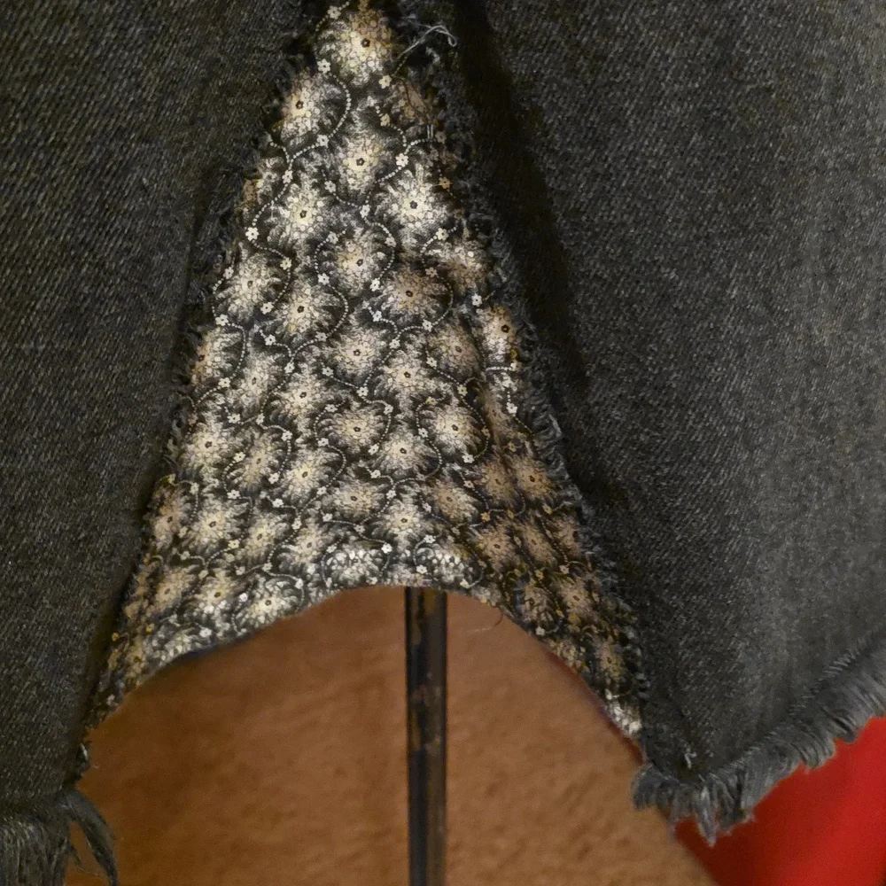 Upcycled Pusheen & Stormy Munching  Nachos Apron  Black Denim Jeans  Hand Craft